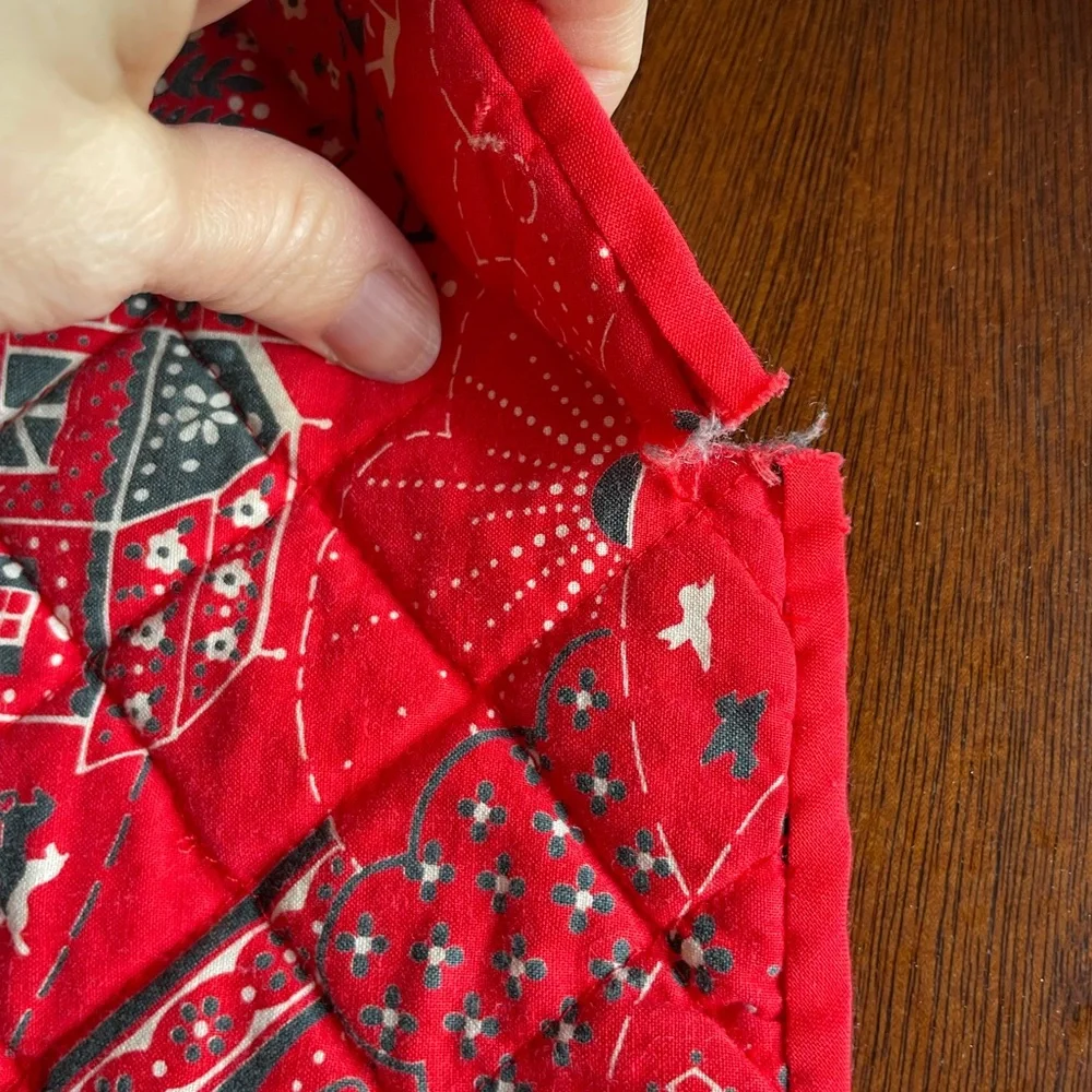 Vintage quilted red